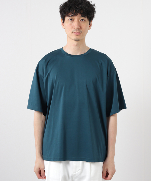 JOURNAL STANDARD（ジャーナルスタンダード）の「【接触冷感】SCTC70 ひんやりコットン オーバーサイズTシャツ（Tシャツ/カットソー・メンズ・ホワイト/ベージュ/ライトグリーン/アーミー/ブラック系その他・SMALL/MEDIUM/LARGE）」の8枚目の写真