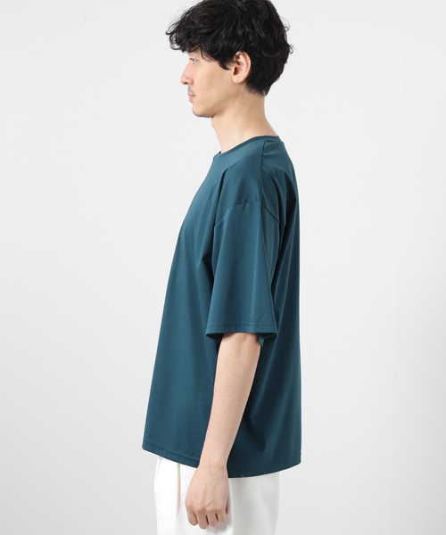 JOURNAL STANDARD（ジャーナルスタンダード）の「【接触冷感】SCTC70 ひんやりコットン オーバーサイズTシャツ（Tシャツ/カットソー・メンズ・ホワイト/ベージュ/ライトグリーン/アーミー/ブラック系その他・SMALL/MEDIUM/LARGE）」の9枚目の写真