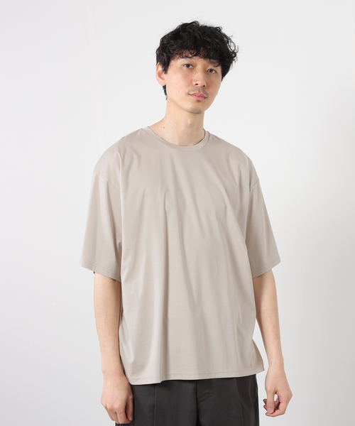 JOURNAL STANDARD（ジャーナルスタンダード）の「【接触冷感】SCTC70 ひんやりコットン オーバーサイズTシャツ（Tシャツ/カットソー・メンズ・ホワイト/ベージュ/ライトグリーン/アーミー/ブラック系その他・SMALL/MEDIUM/LARGE）」の18枚目の写真