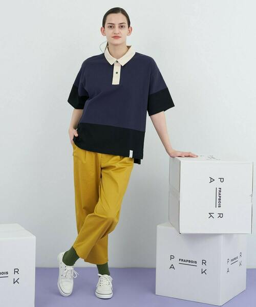 FRAPBOIS PARK（フラボアパーク）の「ラガーシャツ（シャツ/ブラウス・レディース・ホワイト系その他/ブルー系その他・1/2/3）」の5枚目の写真