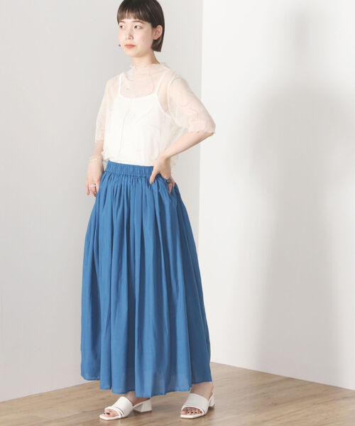 BEAMS HEART（ビームスハート）の「BEAMS HEART / シアー プリント プルオーバー（Tシャツ/カットソー・レディース・ブラック/ブラウン/サックスブルー/ホワイト系その他5・FREE）」の10枚目の写真