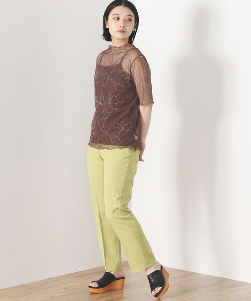 BEAMS HEART（ビームスハート）の「BEAMS HEART / シアー プリント プルオーバー（Tシャツ/カットソー・レディース・ブラック/ブラウン/サックスブルー/ホワイト系その他5・FREE）」の15枚目の写真