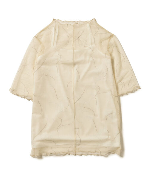 BEAMS HEART（ビームスハート）の「BEAMS HEART / シアー プリント プルオーバー（Tシャツ/カットソー・レディース・ブラック/ブラウン/サックスブルー/ホワイト系その他5・FREE）」の18枚目の写真