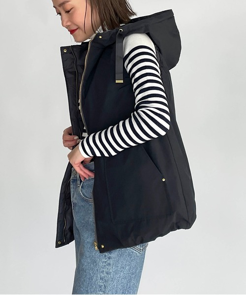 PICCIN(ピッチン)の「リバーシブルダウンベスト(ダウンベスト・レディース・ブラック/アイボリー・M/L)」の6枚目の写真