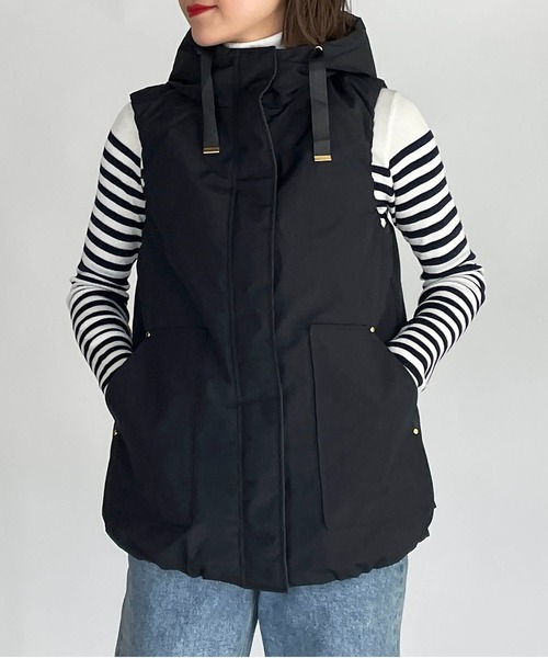 PICCIN(ピッチン)の「リバーシブルダウンベスト(ダウンベスト・レディース・ブラック/アイボリー・M/L)」の12枚目の写真