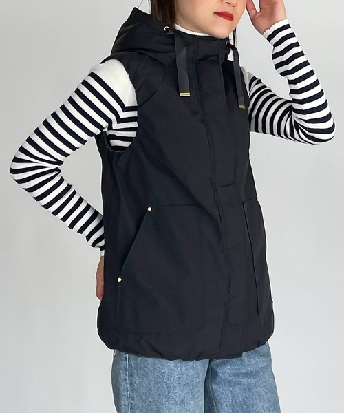 PICCIN(ピッチン)の「リバーシブルダウンベスト(ダウンベスト・レディース・ブラック/アイボリー・M/L)」の14枚目の写真