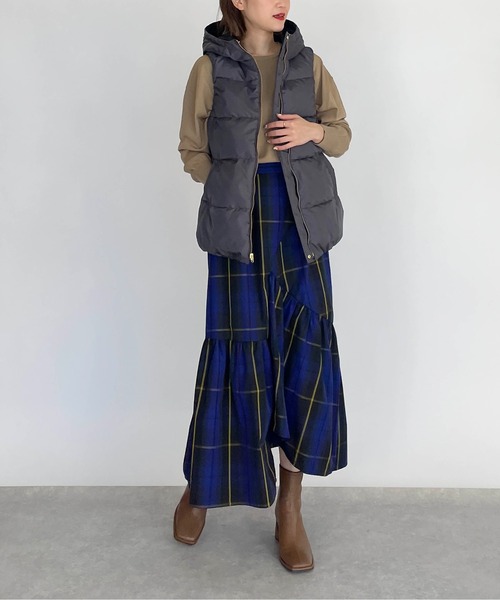 PICCIN(ピッチン)の「リバーシブルダウンベスト(ダウンベスト・レディース・ブラック/アイボリー・M/L)」の20枚目の写真