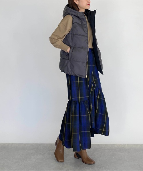 PICCIN(ピッチン)の「リバーシブルダウンベスト(ダウンベスト・レディース・ブラック/アイボリー・M/L)」の22枚目の写真