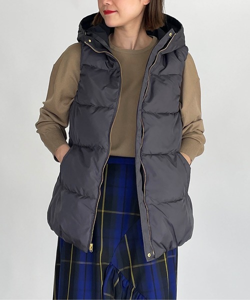 PICCIN(ピッチン)の「リバーシブルダウンベスト(ダウンベスト・レディース・ブラック/アイボリー・M/L)」の15枚目の写真