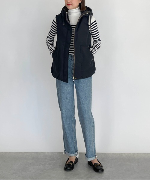 PICCIN(ピッチン)の「リバーシブルダウンベスト(ダウンベスト・レディース・ブラック/アイボリー・M/L)」の8枚目の写真