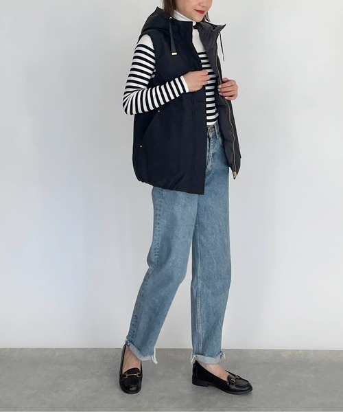 PICCIN(ピッチン)の「リバーシブルダウンベスト(ダウンベスト・レディース・ブラック/アイボリー・M/L)」の11枚目の写真