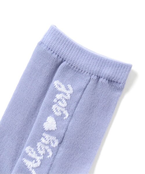 algy（アルジー）の「タテロゴシースルークルーソックス（ソックス/靴下・キッズ・ブラック/オフホワイト/ラベンダー・24/21）」の7枚目の写真