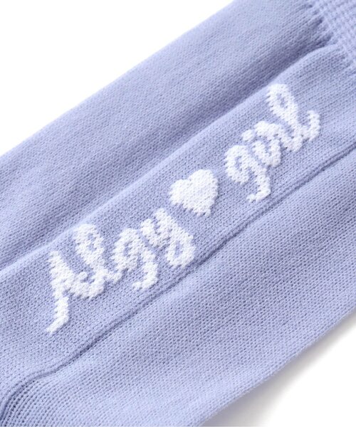 algy（アルジー）の「タテロゴシースルークルーソックス（ソックス/靴下・キッズ・ブラック/オフホワイト/ラベンダー・24/21）」の6枚目の写真