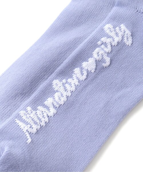 algy（アルジー）の「タテロゴシースルークルーソックス（ソックス/靴下・キッズ・ブラック/オフホワイト/ラベンダー・24/21）」の5枚目の写真