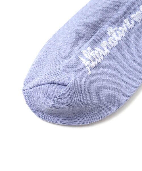 algy（アルジー）の「タテロゴシースルークルーソックス（ソックス/靴下・キッズ・ブラック/オフホワイト/ラベンダー・24/21）」の4枚目の写真