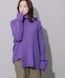 Munich | ラムウールリブニットハイネックプルオーバー(ニット/セーター)