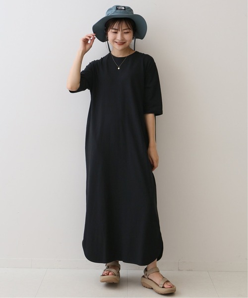 SLOBE IENA(スローブイエナ)の「ハイツイストテンジクハーフスリーブワンピース(ワンピース・レディース・ブラック/ベージュ/ピンク・FREE)」の8枚目の写真
