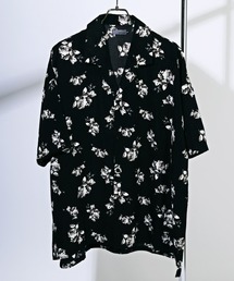 LUXSTYLE（ラグスタイル）の「花柄BIGオープンカラー半袖シャツ（シャツ/ブラウス）」