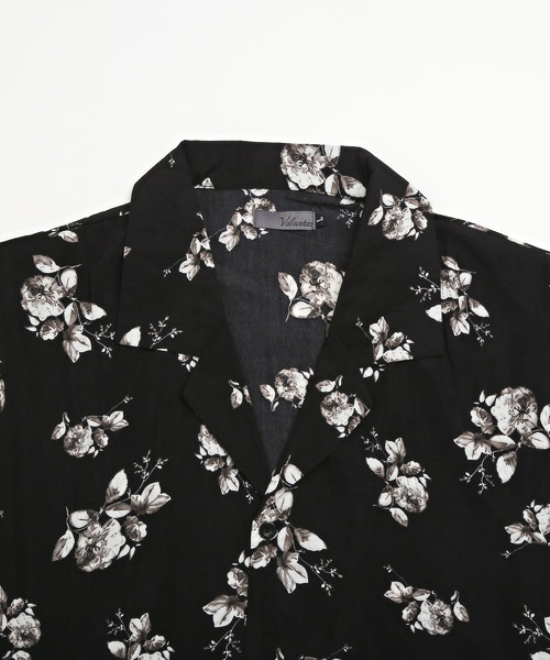LUXSTYLE(ラグスタイル)の「花柄BIGオープンカラー半袖シャツ(シャツ/ブラウス・メンズ・ブラック/ホワイト・M/L)」の13枚目の写真