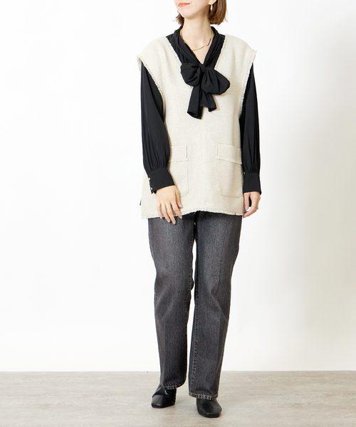 B.C STOCK(ベーセーストック)の「リニア フレア 5PK JEAN(デニムパンツ・レディース・グレー/サックスブルー/ブルー・SMALL/MEDIUM)」の5枚目の写真