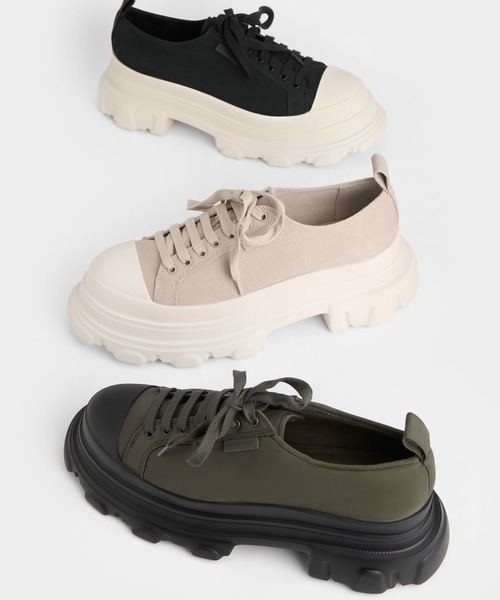 スニーカー 23.5 厚底CHARLES & KEITH チャールズ&キース CHARLES & KEITH（チャールズ & キース）の「チャンキーソール