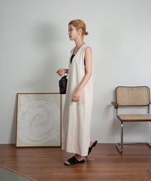 Amiur | deep v cut long vest(ワンピース)