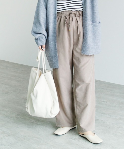 reca（レカ）の「イージーワイドパンツ（その他パンツ・レディース・グレイッシュベージュ/ピンク/ブラック/グリーン・FREE）」の3枚目の写真