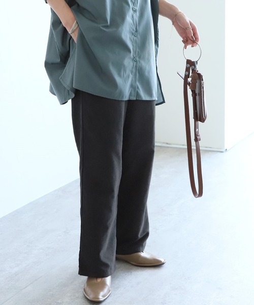 reca（レカ）の「イージーワイドパンツ（その他パンツ・レディース・グレイッシュベージュ/ピンク/ブラック/グリーン・FREE）」の7枚目の写真