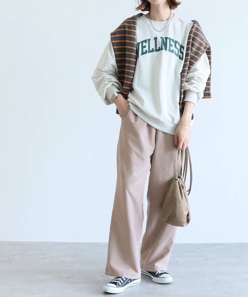 reca（レカ）の「イージーワイドパンツ（その他パンツ・レディース・グレイッシュベージュ/ピンク/ブラック/グリーン・FREE）」の13枚目の写真