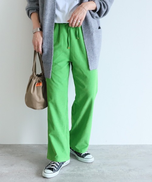 reca（レカ）の「イージーワイドパンツ（その他パンツ・レディース・グレイッシュベージュ/ピンク/ブラック/グリーン・FREE）」の14枚目の写真