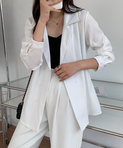 ECLIN(エクラン)の「ダブルテーラードジャケット(テーラードジャケット・レディース・ホワイト/ブラック/ベージュ・FREE)」の21枚目の写真