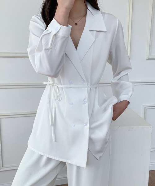 ECLIN(エクラン)の「ダブルテーラードジャケット(テーラードジャケット・レディース・ホワイト/ブラック/ベージュ・FREE)」の15枚目の写真