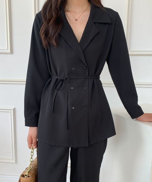 ECLIN(エクラン)の「ダブルテーラードジャケット(テーラードジャケット・レディース・ホワイト/ブラック/ベージュ・FREE)」の6枚目の写真