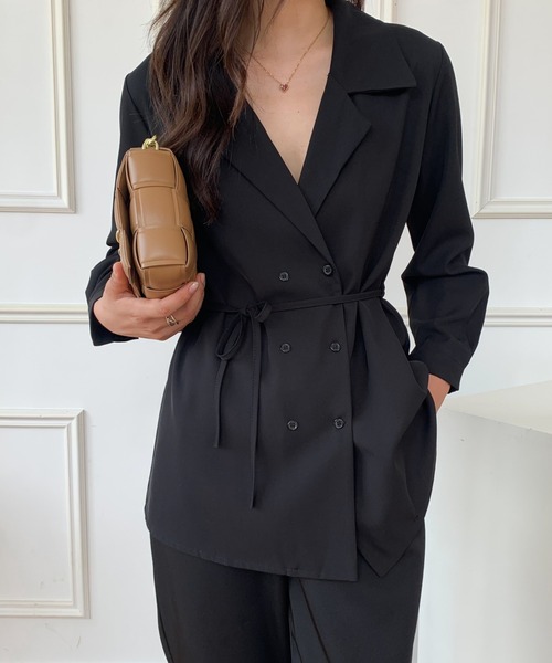 ECLIN(エクラン)の「ダブルテーラードジャケット(テーラードジャケット・レディース・ホワイト/ブラック/ベージュ・FREE)」の7枚目の写真