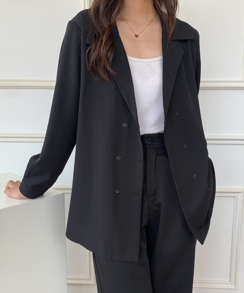 ECLIN(エクラン)の「ダブルテーラードジャケット(テーラードジャケット・レディース・ホワイト/ブラック/ベージュ・FREE)」の8枚目の写真