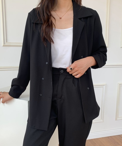 ECLIN(エクラン)の「ダブルテーラードジャケット(テーラードジャケット・レディース・ホワイト/ブラック/ベージュ・FREE)」の10枚目の写真