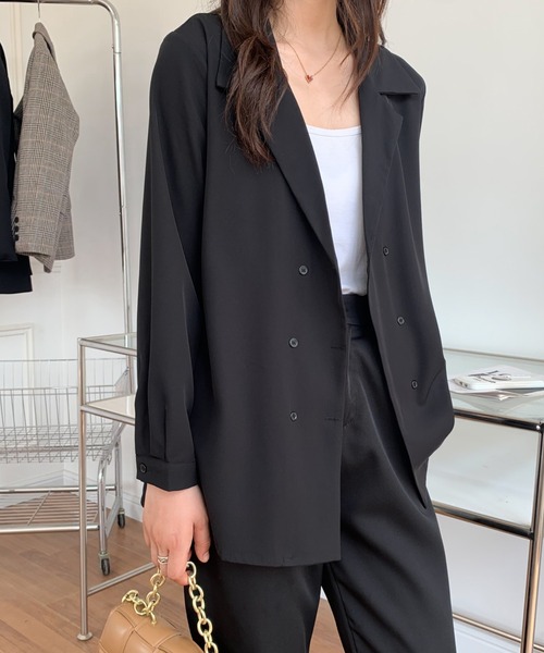 ECLIN(エクラン)の「ダブルテーラードジャケット(テーラードジャケット・レディース・ホワイト/ブラック/ベージュ・FREE)」の11枚目の写真