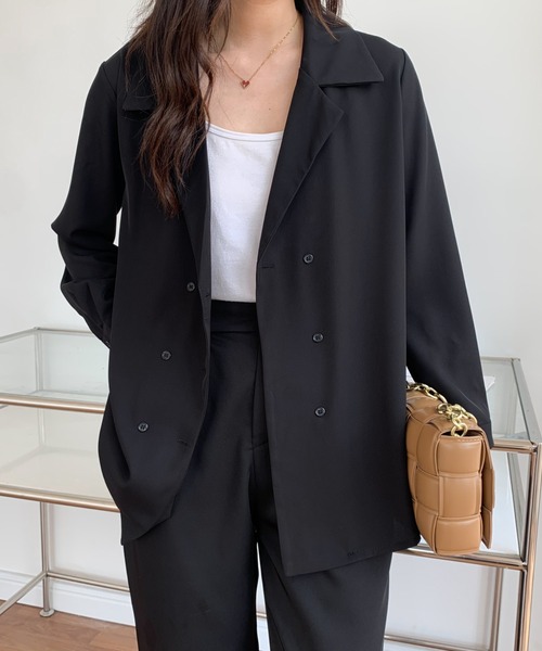 ECLIN(エクラン)の「ダブルテーラードジャケット(テーラードジャケット・レディース・ホワイト/ブラック/ベージュ・FREE)」の12枚目の写真