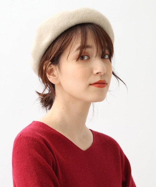 grove（グローブ）の「◆フェルトベレー（ハンチング/ベレー帽・レディース・ブラック/ダークグレー/ベビーピンク/ライトベージュ・00）」の13枚目の写真