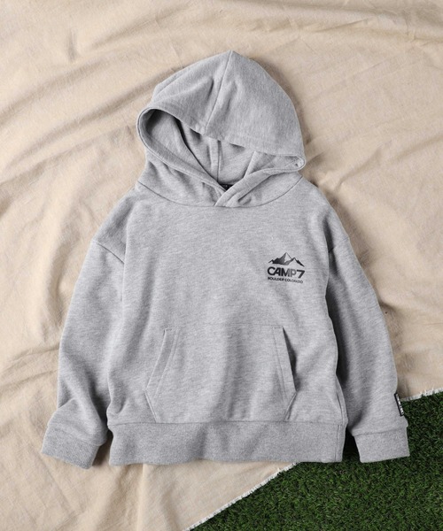 CAMP7（キャンプセブン）の「【CAMP7】ロゴパーカー（パーカー・キッズ・グレー/パープル/ブラック/カーキブラウン・120/130/105/140/150/160）」の2枚目の写真