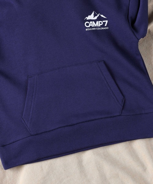 CAMP7（キャンプセブン）の「【CAMP7】ロゴパーカー（パーカー・キッズ・グレー/パープル/ブラック/カーキブラウン・120/130/105/140/150/160）」の5枚目の写真