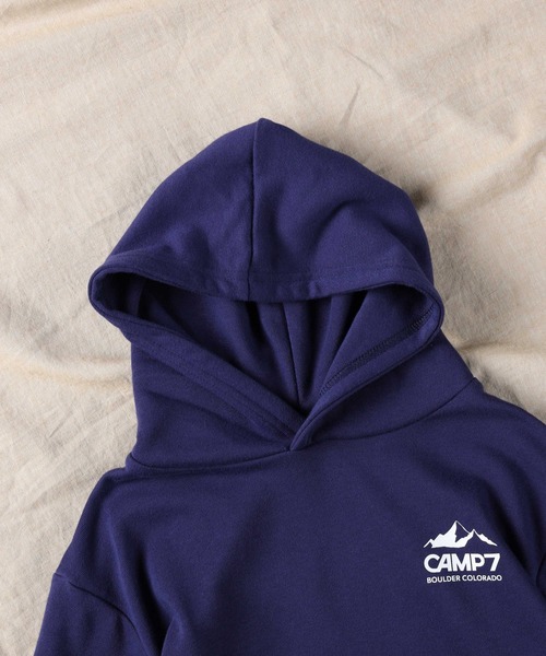 CAMP7（キャンプセブン）の「【CAMP7】ロゴパーカー（パーカー・キッズ・グレー/パープル/ブラック/カーキブラウン・120/130/105/140/150/160）」の6枚目の写真