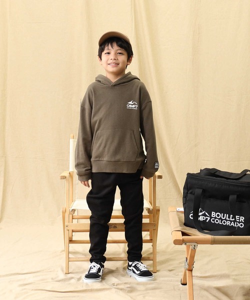 CAMP7（キャンプセブン）の「【CAMP7】ロゴパーカー（パーカー・キッズ・グレー/パープル/ブラック/カーキブラウン・120/130/105/140/150/160）」の19枚目の写真