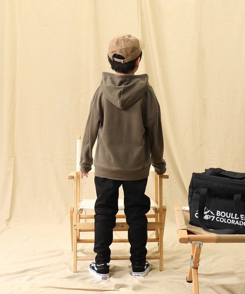 CAMP7（キャンプセブン）の「【CAMP7】ロゴパーカー（パーカー・キッズ・グレー/パープル/ブラック/カーキブラウン・120/130/105/140/150/160）」の21枚目の写真