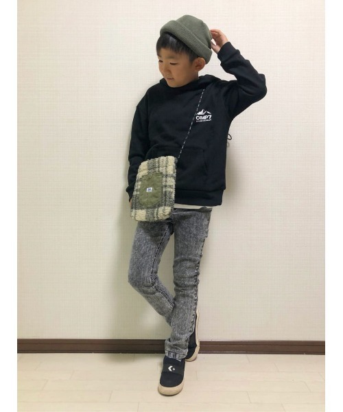 CAMP7（キャンプセブン）の「【CAMP7】ロゴパーカー（パーカー・キッズ・グレー/パープル/ブラック/カーキブラウン・120/130/105/140/150/160）」の13枚目の写真