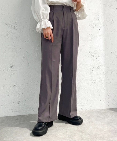 apres jour mignon（アプレジュールミニョン）の「シュエットフレアパンツ【ZOZOTOWN限定アイテム】（その他パンツ・レディース・ブラック/ボルドー/ダークブルー/チャコールグレー/マスタード/アイボリー/イエロー/ピンク系その他/ダークブラウン/ピンク/グリーン系その他/オレンジ・MEDIUM/SMALL/X-LARGE）」の19枚目の写真