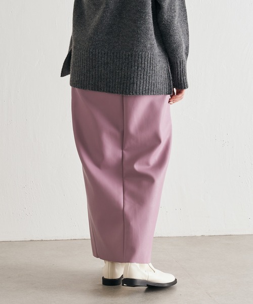 COLLAGE GALLARDAGALANTE（コラージュガリャルダガランテ）の「ヴィーガンレザータイトスカート/手洗い可（スカート・レディース・ベージュ/パープル・FREE）」の4枚目の写真