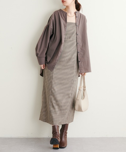 natural couture(ナチュラルクチュール)の「WEB限定カラー/2022AWアイテム/細紐リボンキャミワンピース(ワンピース・レディース・その他1/その他2/ブラウン/ブラック・FREE)」の6枚目の写真