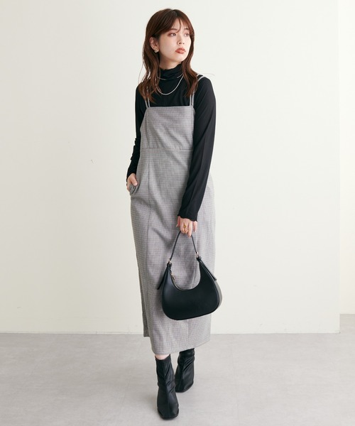 natural couture(ナチュラルクチュール)の「WEB限定カラー/2022AWアイテム/細紐リボンキャミワンピース(ワンピース・レディース・その他1/その他2/ブラウン/ブラック・FREE)」の10枚目の写真