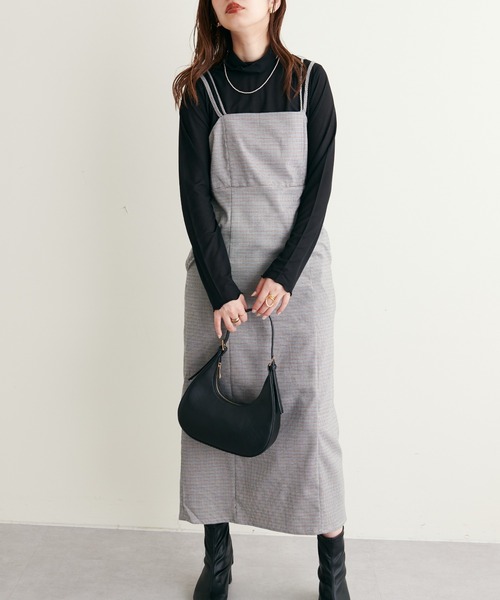 natural couture(ナチュラルクチュール)の「WEB限定カラー/2022AWアイテム/細紐リボンキャミワンピース(ワンピース・レディース・その他1/その他2/ブラウン/ブラック・FREE)」の13枚目の写真